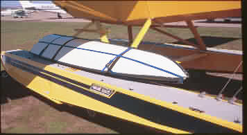 porta-bote dinghy on seaplane deck